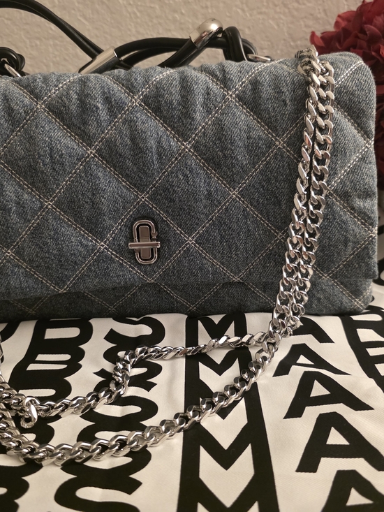 Marc Jacobs Handbags - NWOT Marc Jacobs Quilted Denim Crossbody with Silver Chain